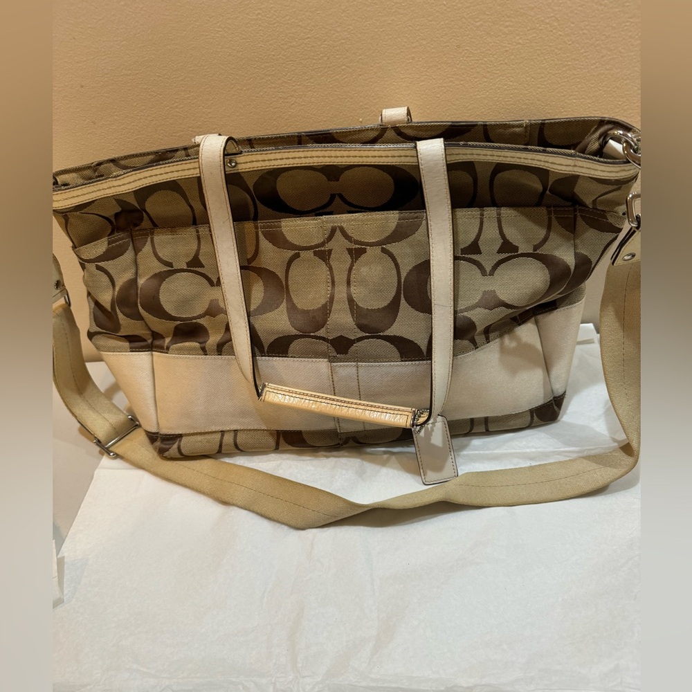 Coach signature diaper bag